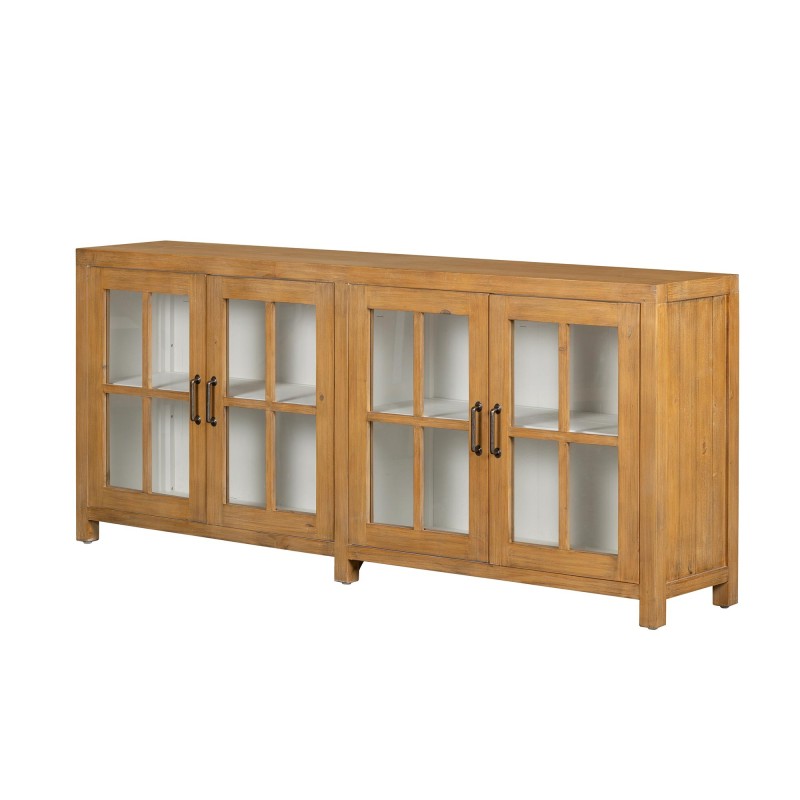 Sideboard aus massivem Kiefernholz natur 210 cm - Ashford