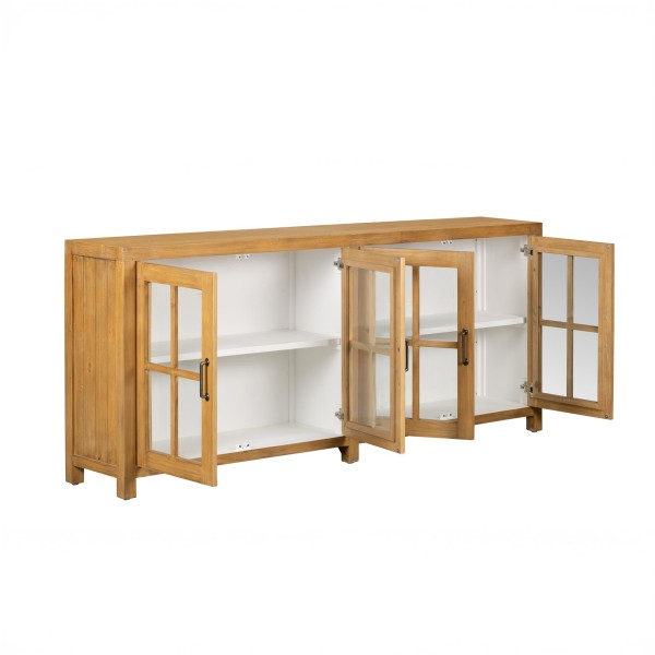 Sideboard aus massivem Kiefernholz natur 210 cm - Ashford