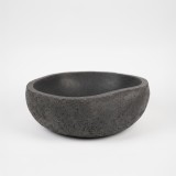 Badezimmer-Aufsatzwaschbecken in Natursteinoptik aus Terrazzo 40 x 40 cm - Tupai