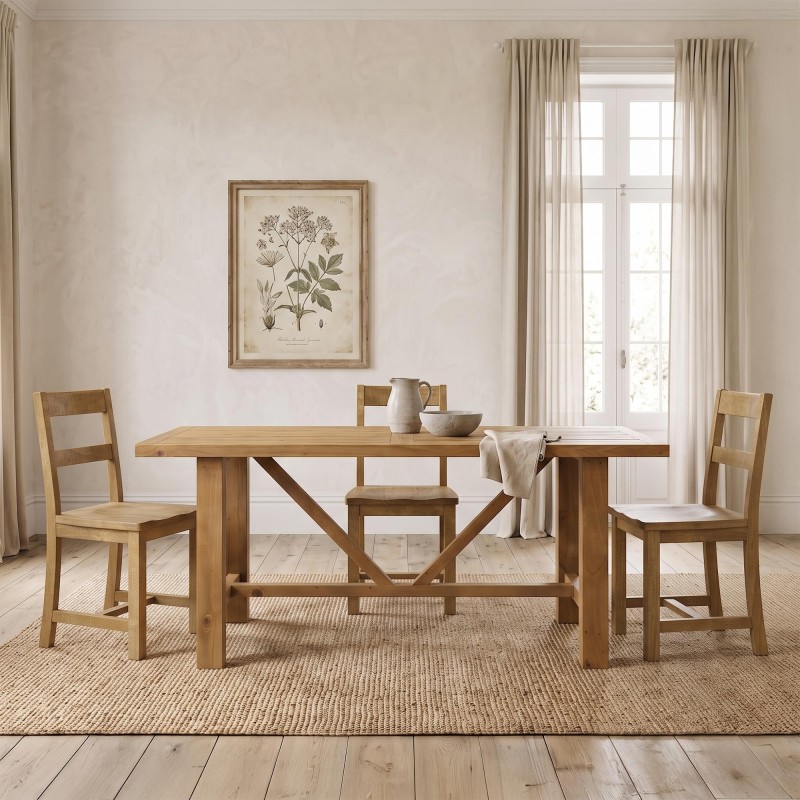 Esstisch aus massivem Kiefernholz natur 180 cm - Richwood