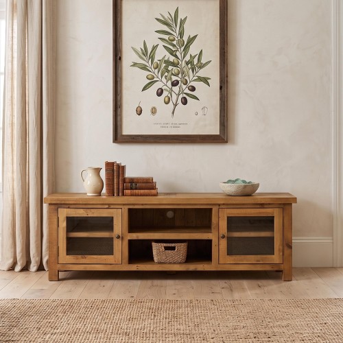TV-Möbel aus massivem Kiefernholz natur 170 cm - Richwood