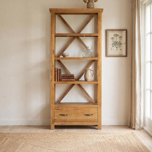 Bücherregal aus massivem Kiefernholz natur - Richwood