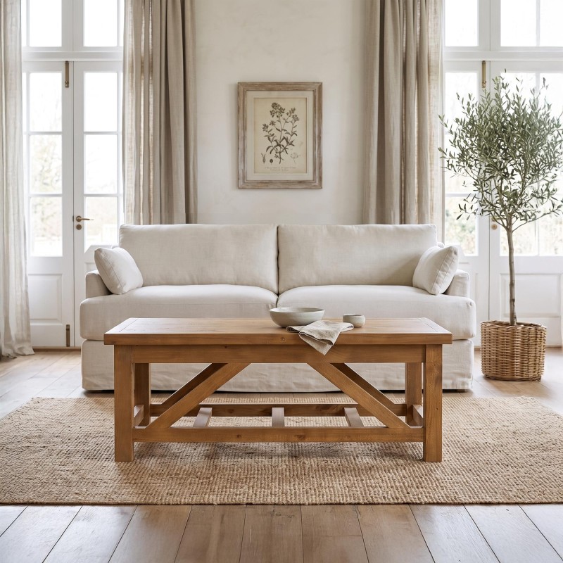 Couchtisch aus massivem Kiefernholz natur - Richwood