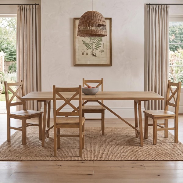 Esstisch aus massivem Kiefernholz natur - Ashford