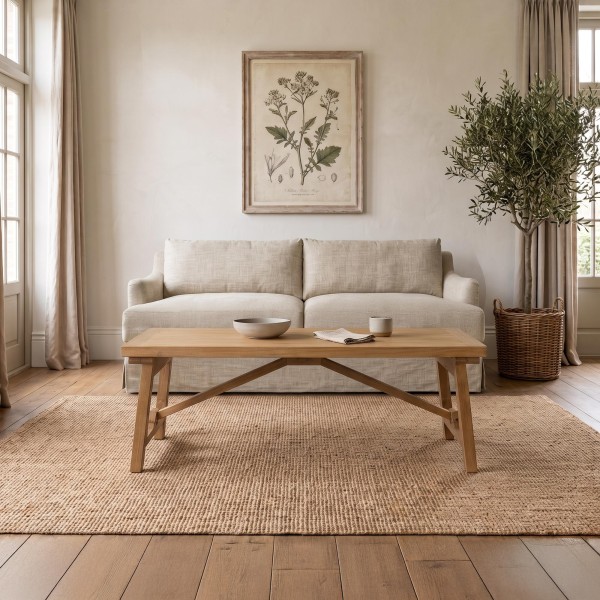 Couchtisch aus massivem Kiefernholz natur - Ashford