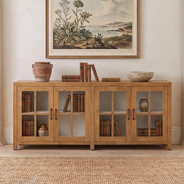 Sideboard aus massivem Kiefernholz natur 210 cm - Ashford