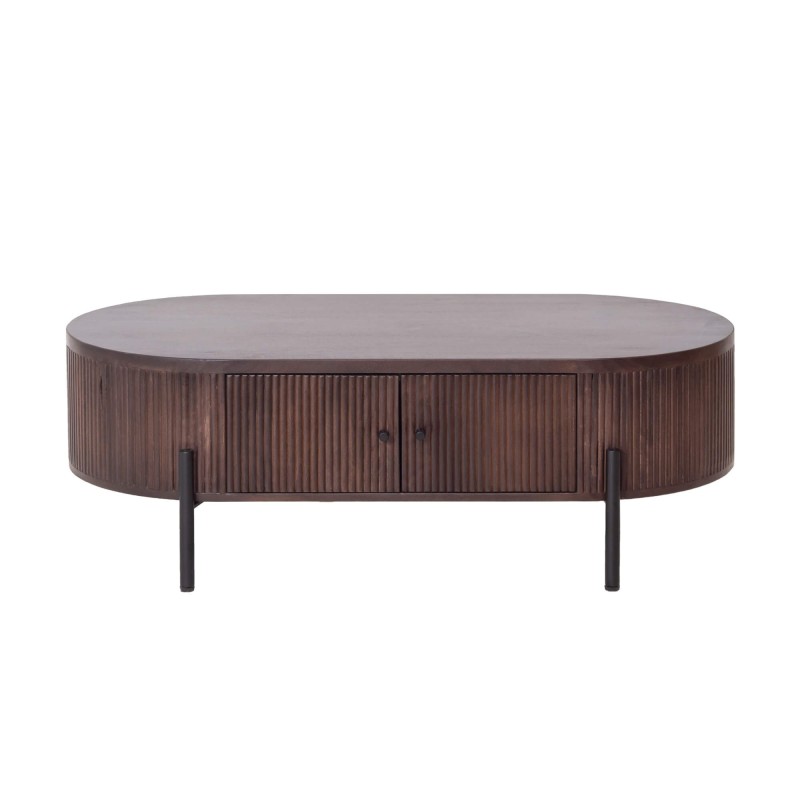 Moderner Couchtisch aus braunem Massivholz - Sohana