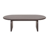 Moderner ovaler Couchtisch aus Massivholz 140 cm - Enoa