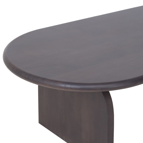 Moderner ovaler Couchtisch aus Massivholz 140 cm - Enoa