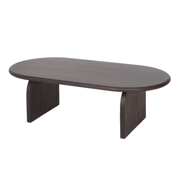 Moderner ovaler Couchtisch aus Massivholz 140 cm - Enoa