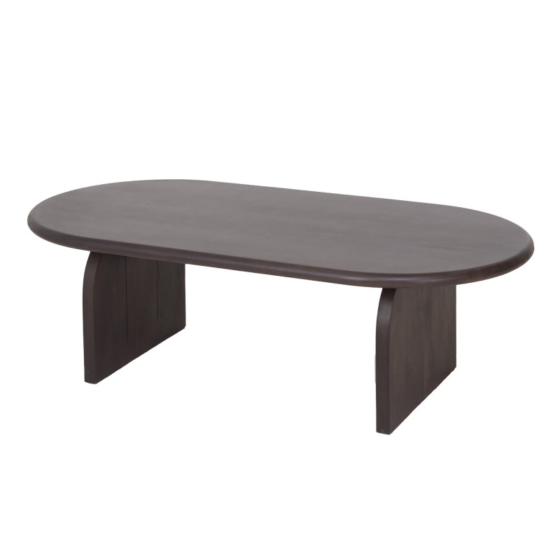 Moderner ovaler Couchtisch aus Massivholz 140 cm - Enoa