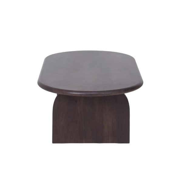 Moderner ovaler Couchtisch aus Massivholz 140 cm - Enoa