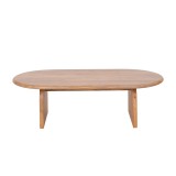 Moderner ovaler Couchtisch aus Massivholz 140 cm - Enoa
