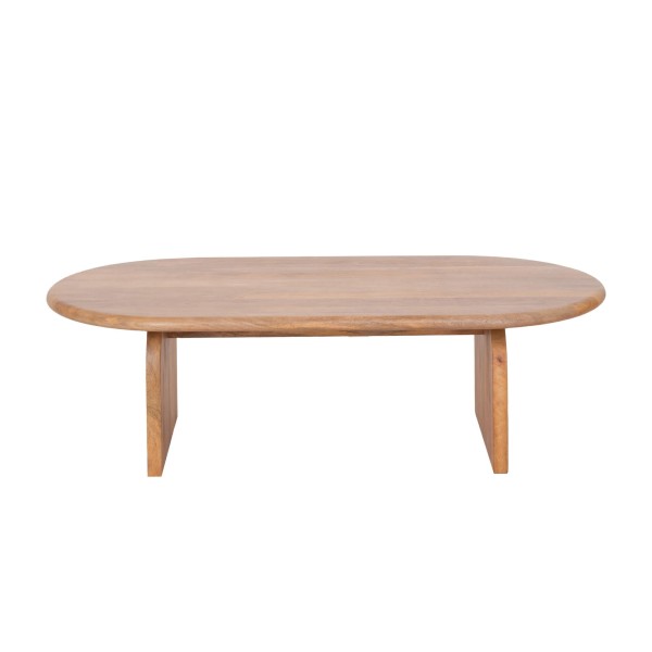 Moderner ovaler Couchtisch aus Massivholz 140 cm - Enoa
