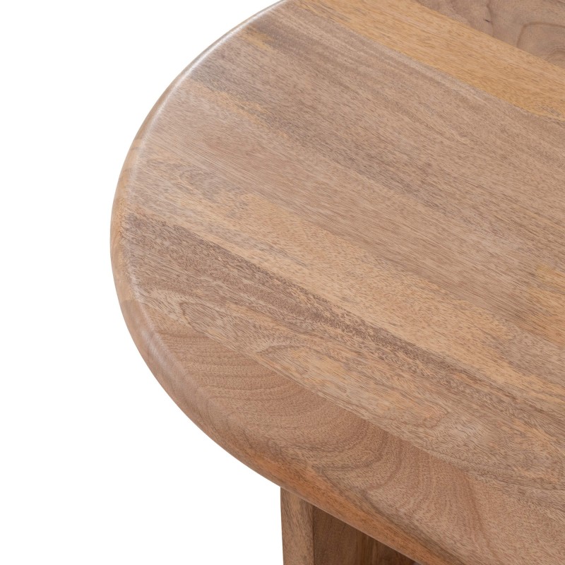 Moderner ovaler Couchtisch aus Massivholz 140 cm - Enoa