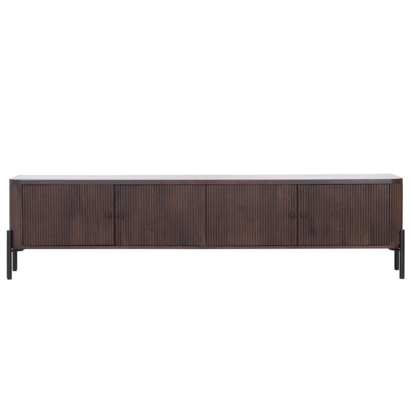 Modernes TV-Lowboard aus Massivholz 200 cm (hängend oder stehend) - Sohana