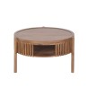 Runder Couchtisch aus naturfarbenem Massivholz 80 cm - Kumo