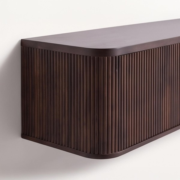 Modernes TV-Lowboard aus Massivholz 200 cm (hängend oder stehend) - Sohana