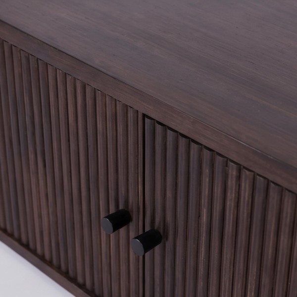 Modernes TV-Lowboard aus Massivholz 200 cm (hängend oder stehend) - Sohana