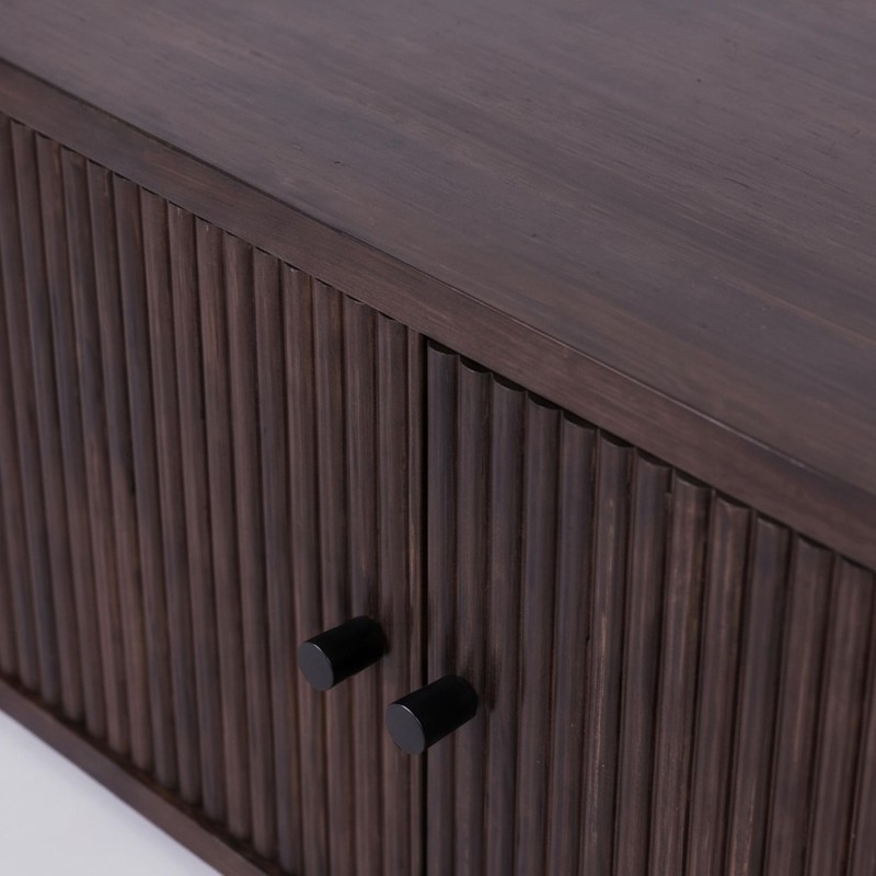 Modernes TV-Lowboard aus Massivholz 200 cm (hängend oder stehend) - Sohana