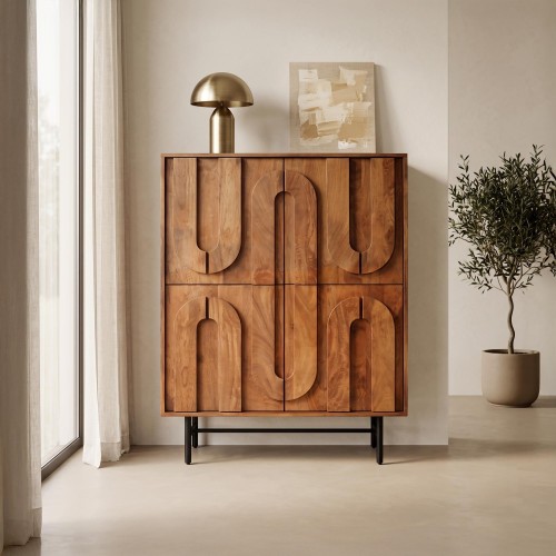 Massivholz-Barschrank – Flow
