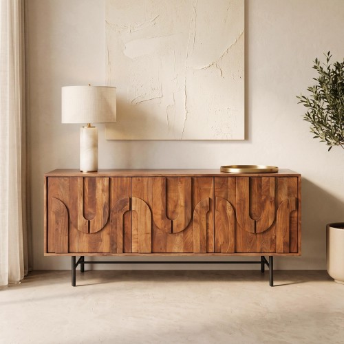 Anrichte aus massivem Mangoholz 160 cm - Flow