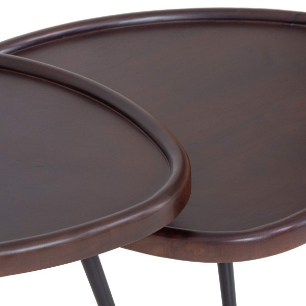 2er-Set Vintage-Satztische aus Massivholz - Holmen