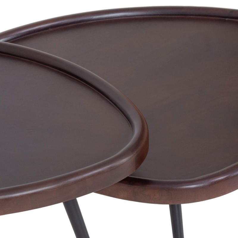 2er-Set Vintage-Satztische aus Massivholz - Holmen