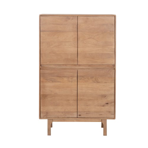Stauraumschrank aus naturfarbenem Massivholz 90 cm - Ivar