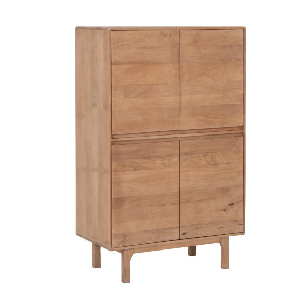 Stauraumschrank aus naturfarbenem Massivholz 90 cm - Ivar