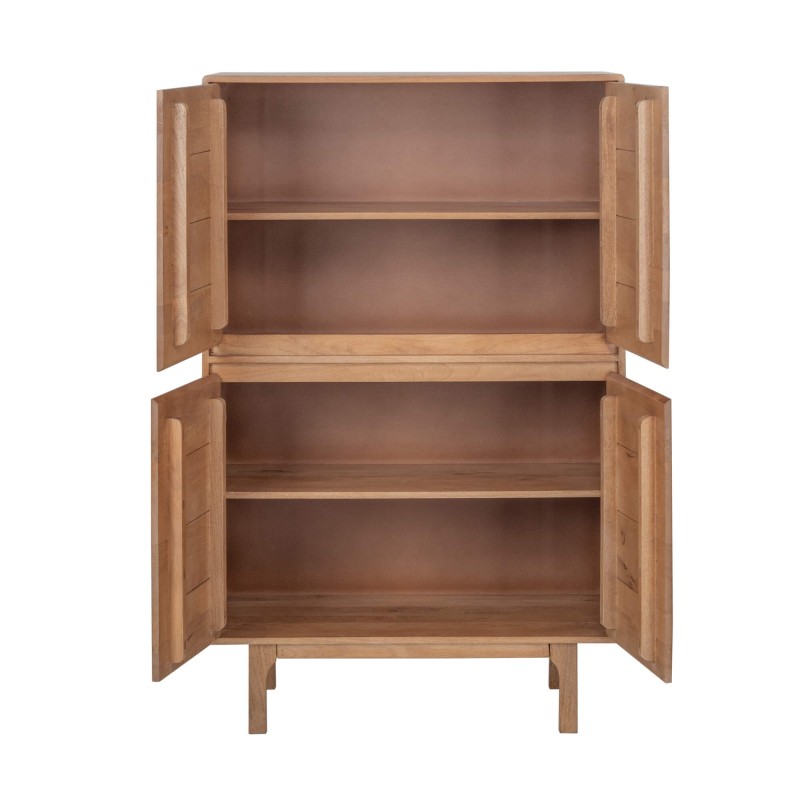 Stauraumschrank aus naturfarbenem Massivholz 90 cm - Ivar