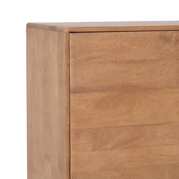 Stauraumschrank aus naturfarbenem Massivholz 90 cm - Ivar