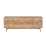 Sideboard aus naturfarbenem Massivholz 200 cm - Ivar