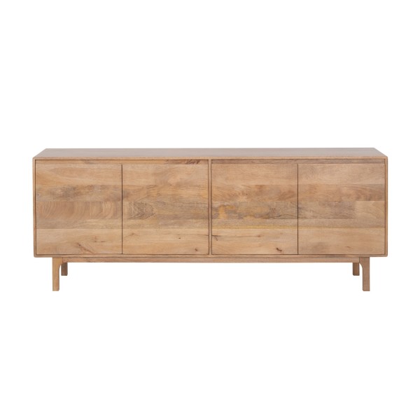 Sideboard aus naturfarbenem Massivholz 200 cm - Ivar