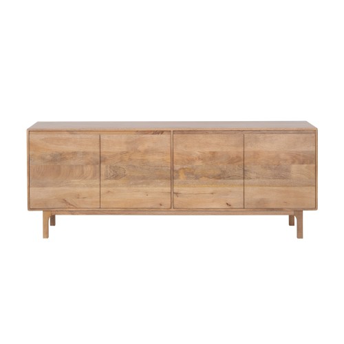 Sideboard aus naturfarbenem Massivholz 200 cm - Ivar