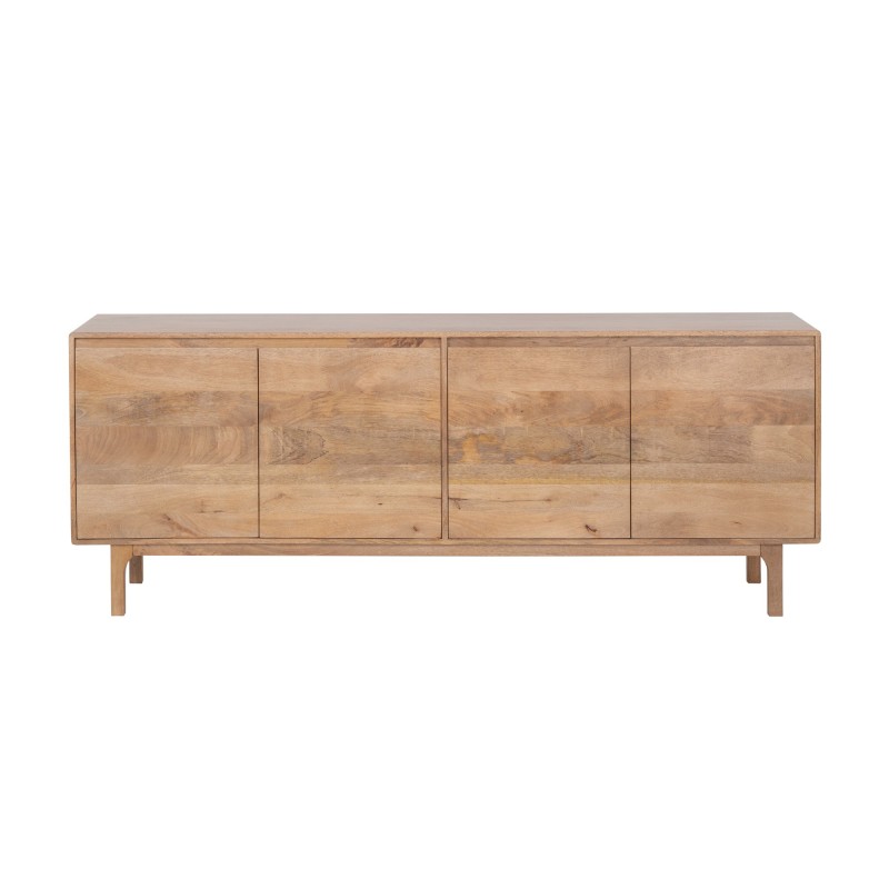 Sideboard aus naturfarbenem Massivholz 200 cm - Ivar