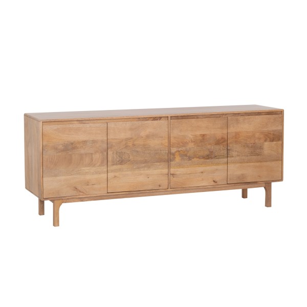Sideboard aus naturfarbenem Massivholz 200 cm - Ivar