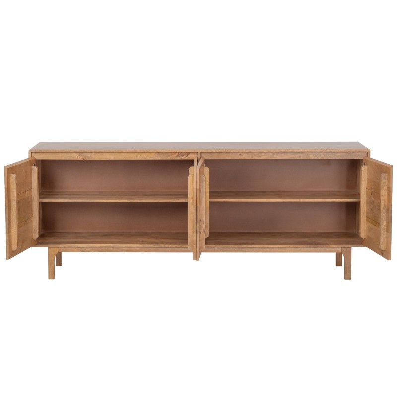 Sideboard aus naturfarbenem Massivholz 200 cm - Ivar