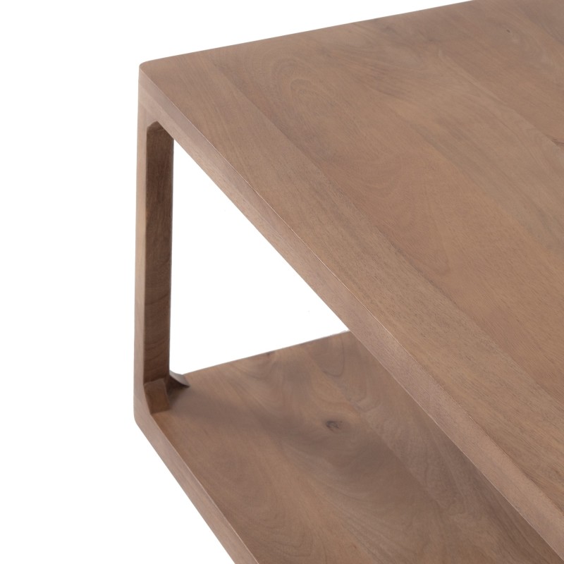 Couchtisch aus naturfarbenem Massivholz - Elven