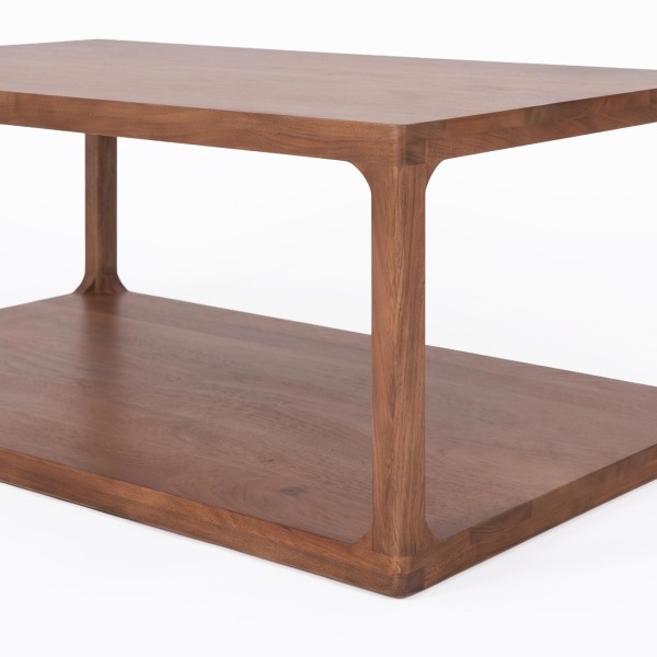 Couchtisch aus naturfarbenem Massivholz - Elven