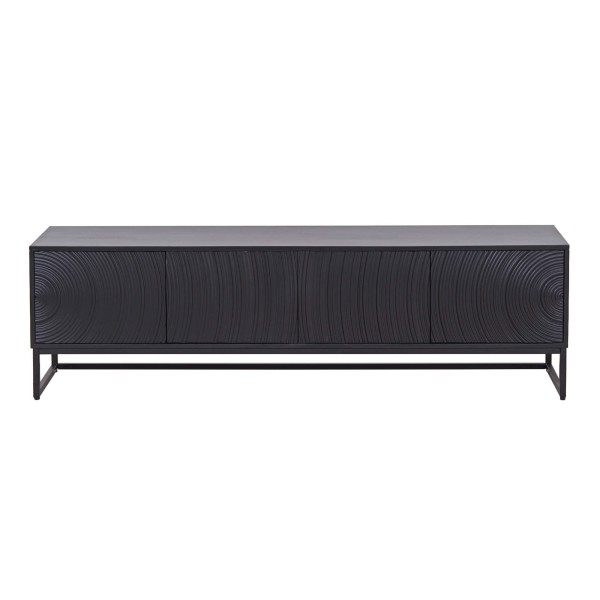 Modernes Design-TV-Lowboard aus schwarzem Massivholz 170 cm - Radian