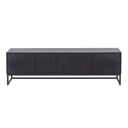 Modernes Design-TV-Lowboard aus schwarzem Massivholz 170 cm - Radian