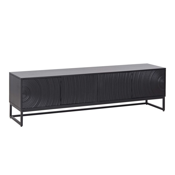 Modernes Design-TV-Lowboard aus schwarzem Massivholz 170 cm - Radian