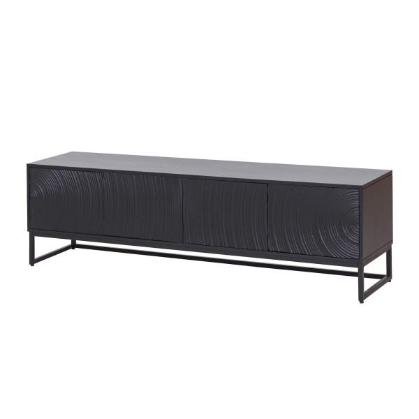 Modernes Design-TV-Lowboard aus schwarzem Massivholz 170 cm - Radian