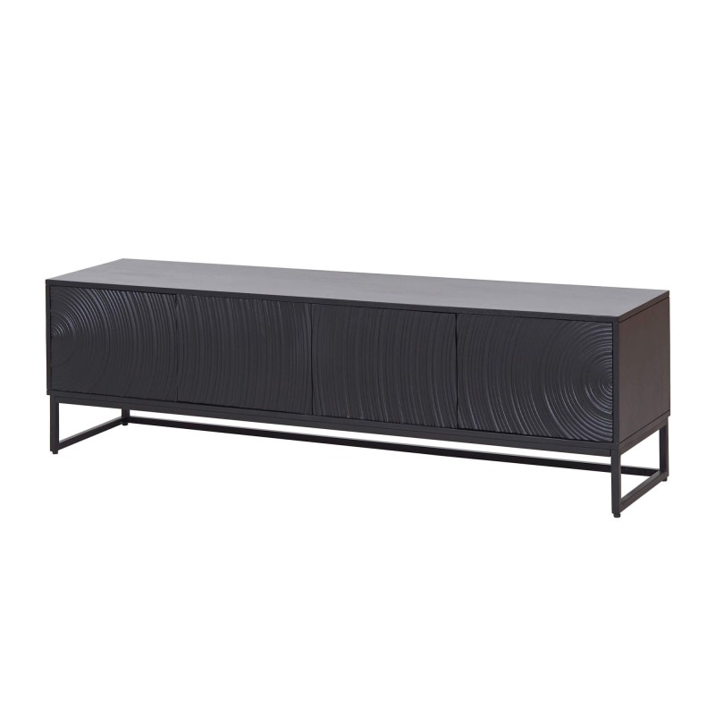 Modernes Design-TV-Lowboard aus schwarzem Massivholz 170 cm - Radian