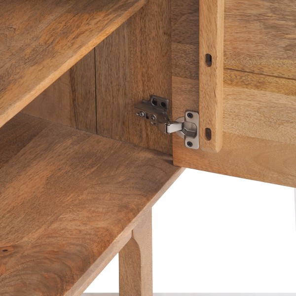 Sideboard aus naturfarbenem Massivholz 100 cm - Ivar