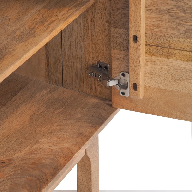 Sideboard aus naturfarbenem Massivholz 100 cm - Ivar