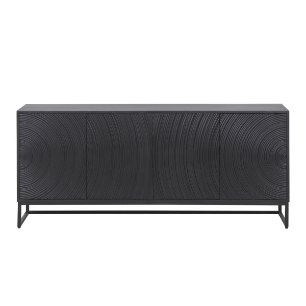 Modernes Design-Sideboard aus schwarzem Massivholz 170 cm - Radian