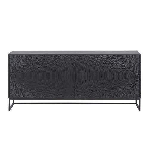 Modernes Design-Sideboard aus schwarzem Massivholz 170 cm - Radian