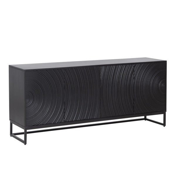 Modernes Design-Sideboard aus schwarzem Massivholz 170 cm - Radian